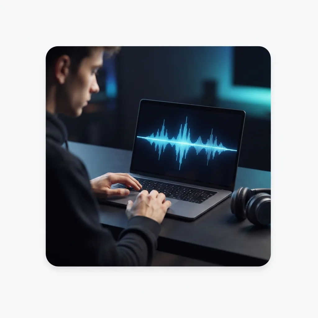 Video editor creating classical background music for a film project
