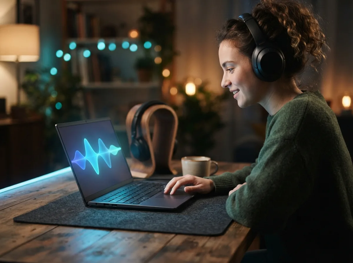 Different music styles displayed in a blue glowing song creation interface