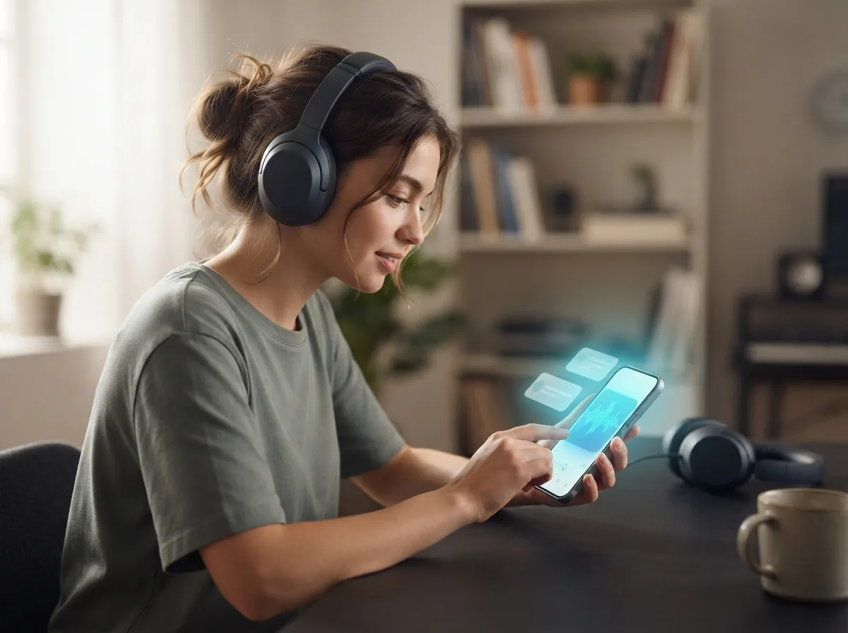 User typing a detailed AI music prompt with genre, mood, and vocal guidance