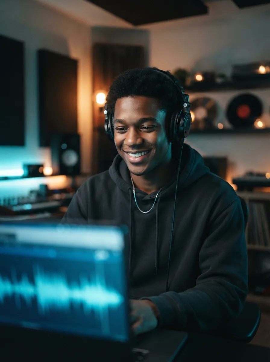 Creator producing an original hip-hop song with OnMusic AI