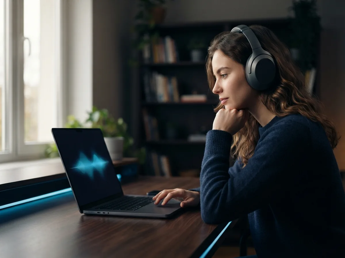 Laptop screen showing AI instrumental music creation