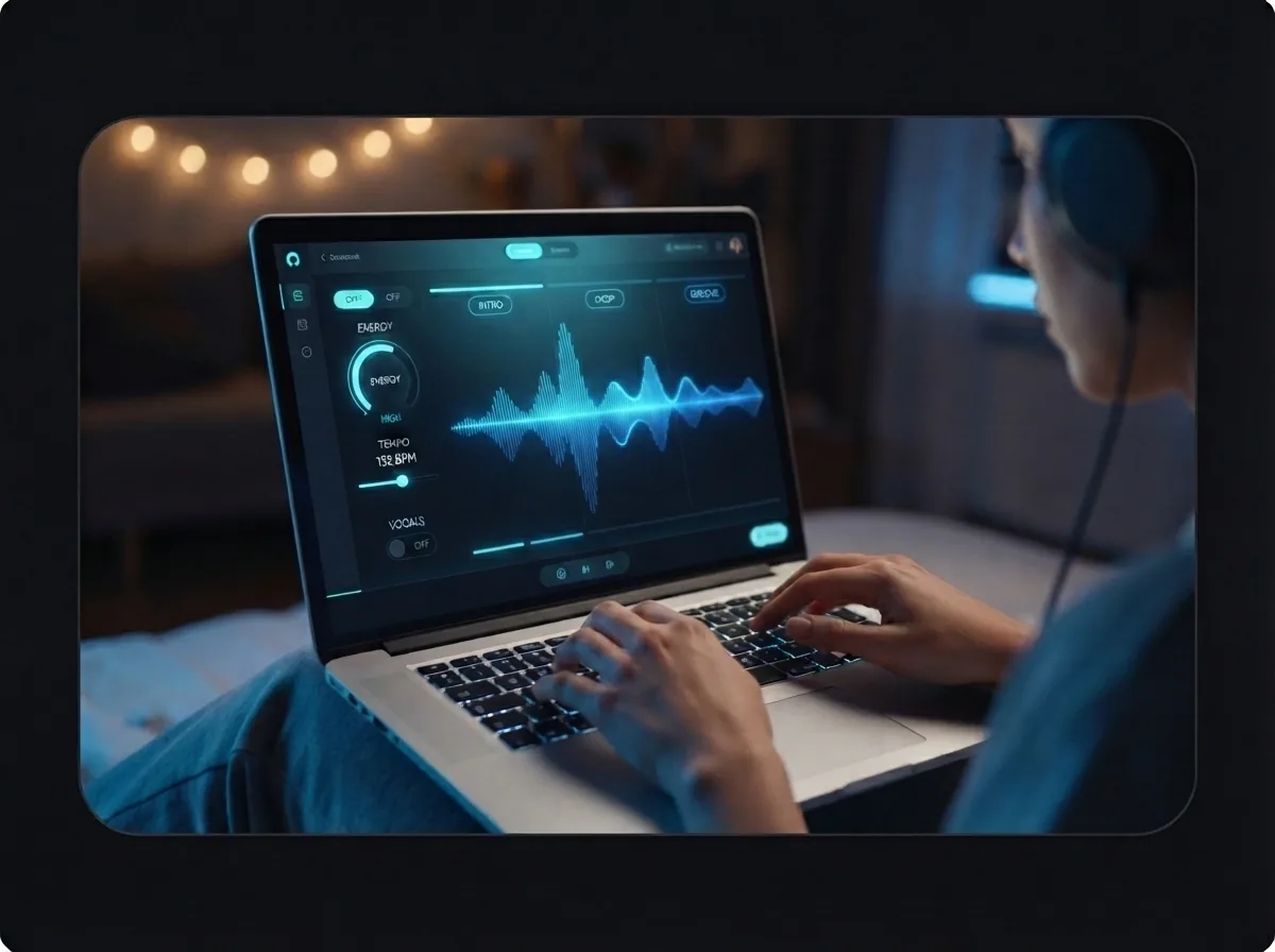 Maya setting techno style options while the music is being created