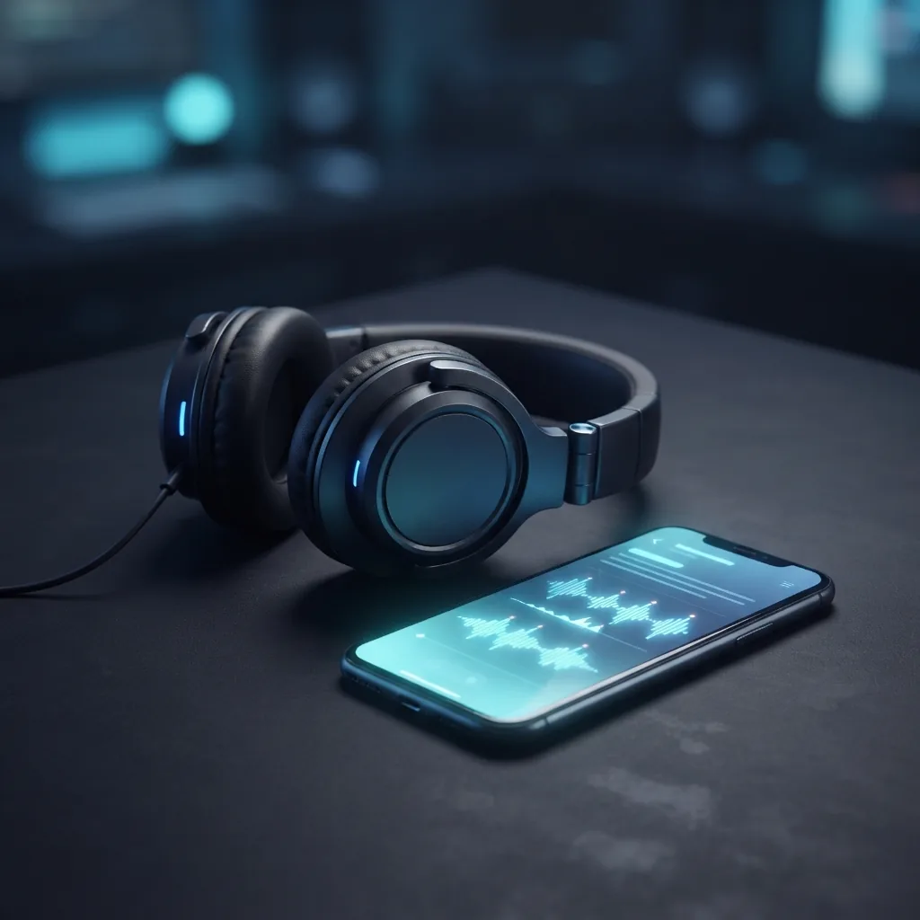 Lyric writer using a phone to turn words into techno music