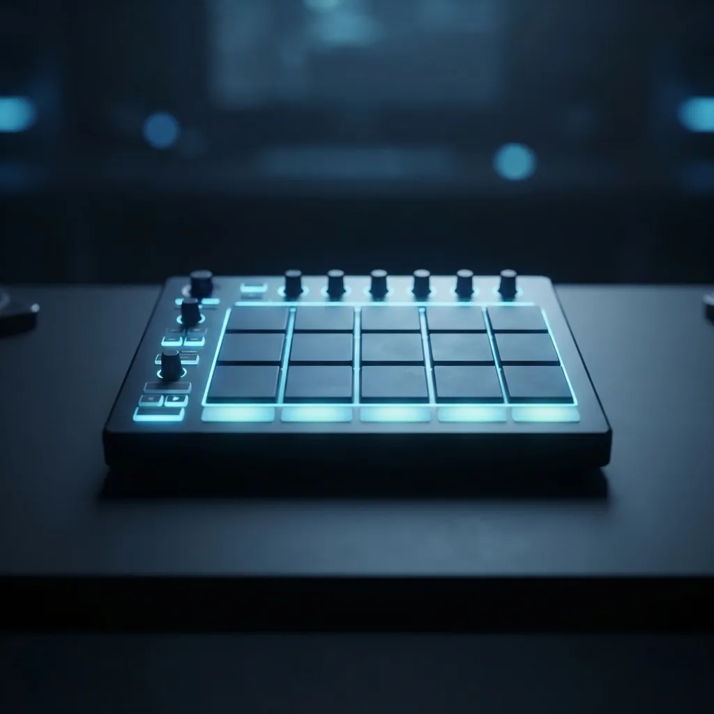 Person building a techno beat on a laptop at home